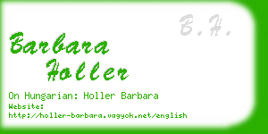 barbara holler business card